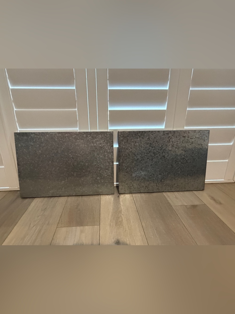 Set of Two Pottery Barn Galvanized Magnetic Wipe Boards